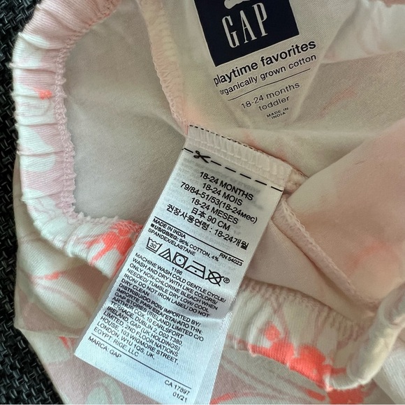 NWT Gap Neon Flowers Carpi Leggings Size 18-24 Months - Picture 3 of 4